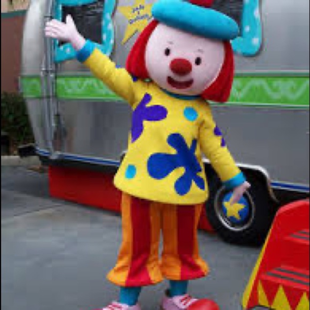 Disney Kids Yellow & Red Clown Costume with Blue Accents